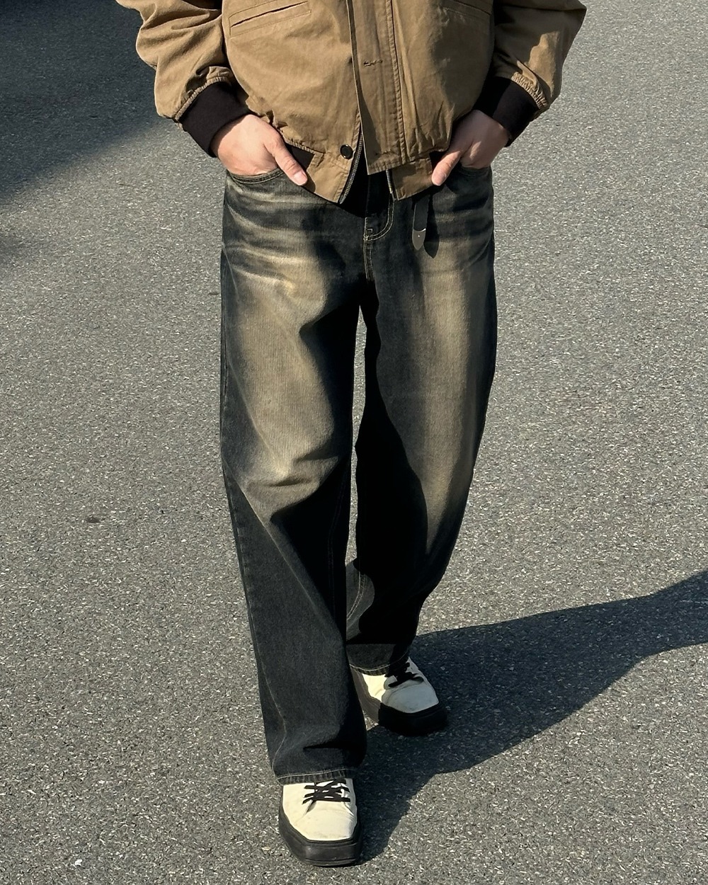 Engine Mark Denim Pt 후기, 남자 와이드 데님 추천, 프롬투미 데님, 빈티지 워싱 데님, 캣브러쉬 데님