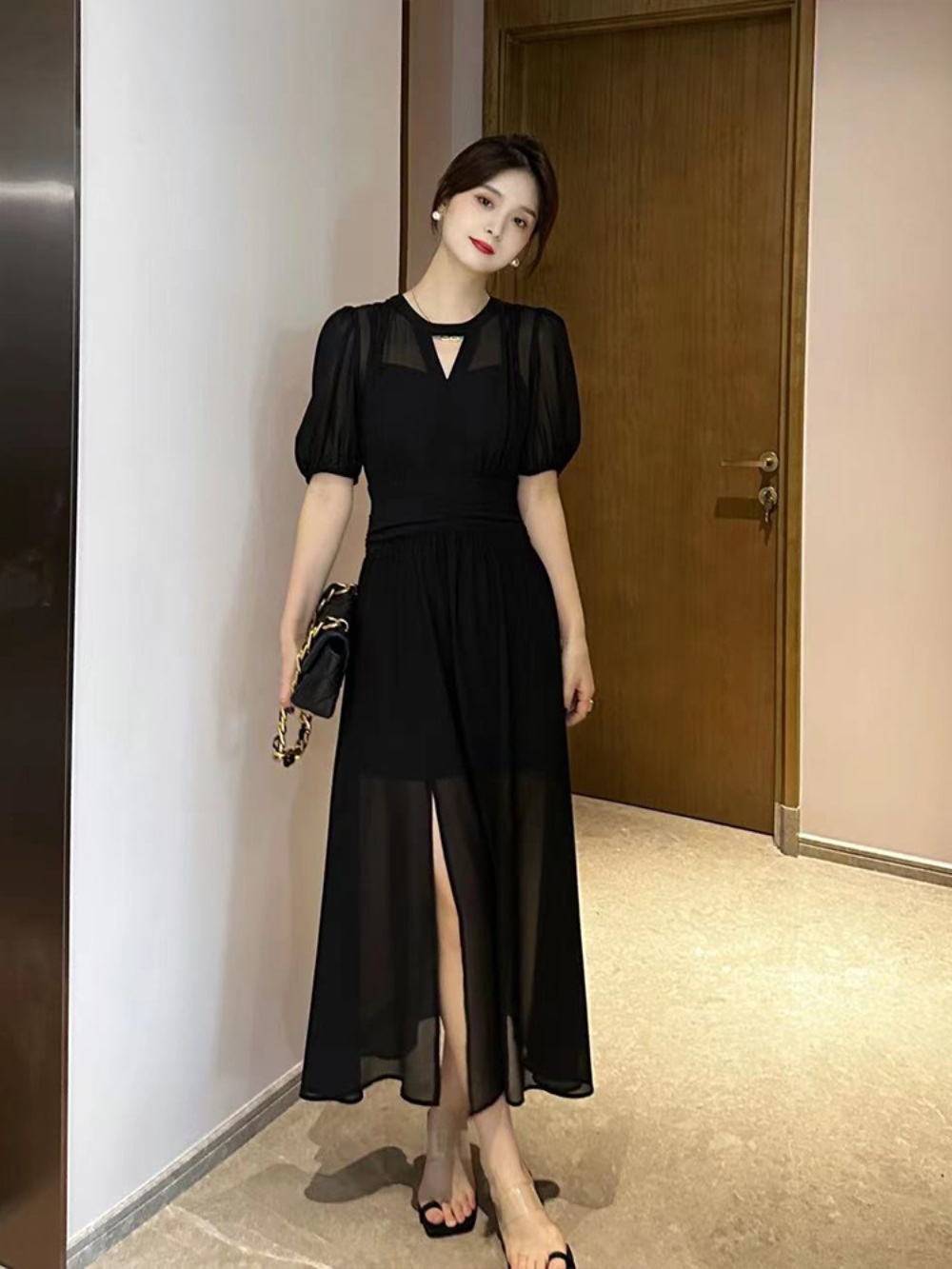 벌거벗은 세계사 155화 이혜성 반팔 원피스 시스루 여름 의상 옷 패션 - 상세 이미지 4