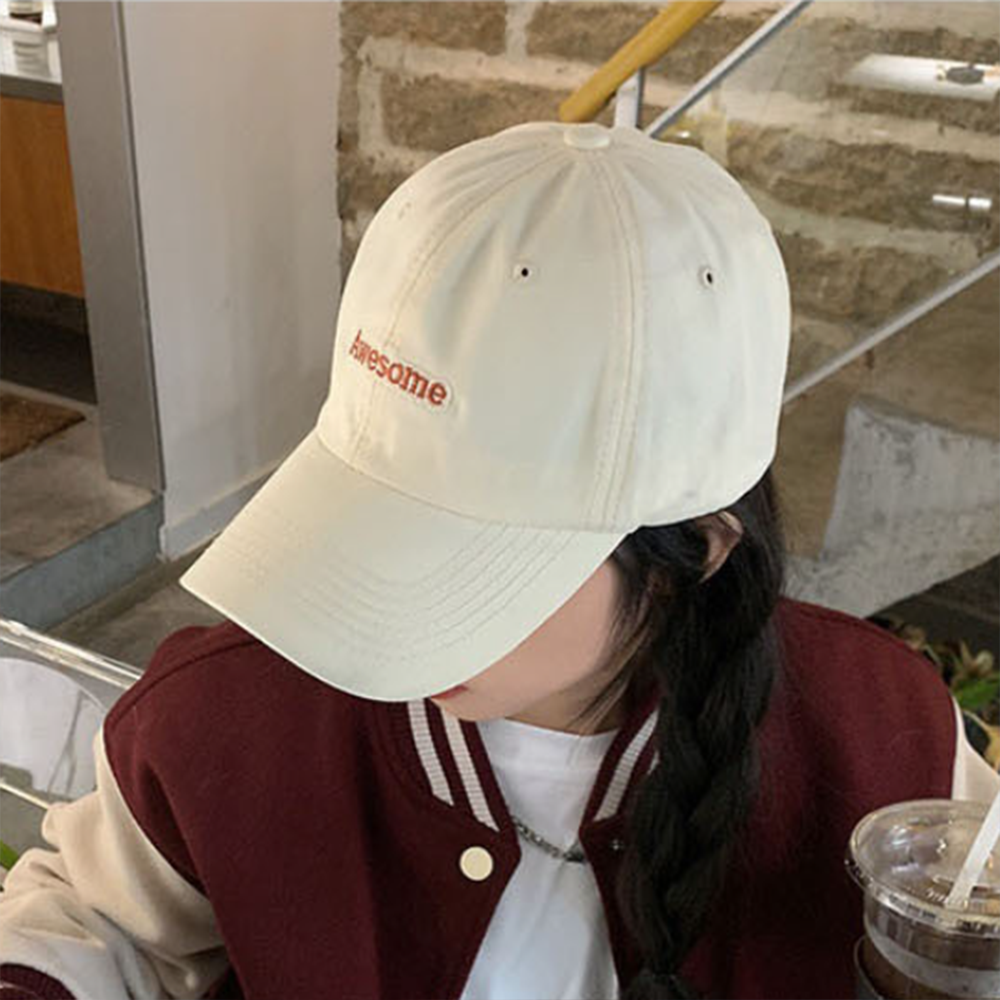 모자 캡 기본 야구 자수 여름 봄 가을 데일리 남자 여자 남녀공용 커플 심플 대학생 - 상품 이미지