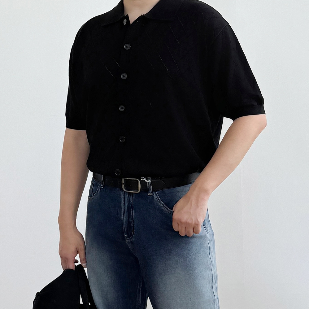 1+1 남성여름가디건 남자반팔가디건 - 상세 이미지 5