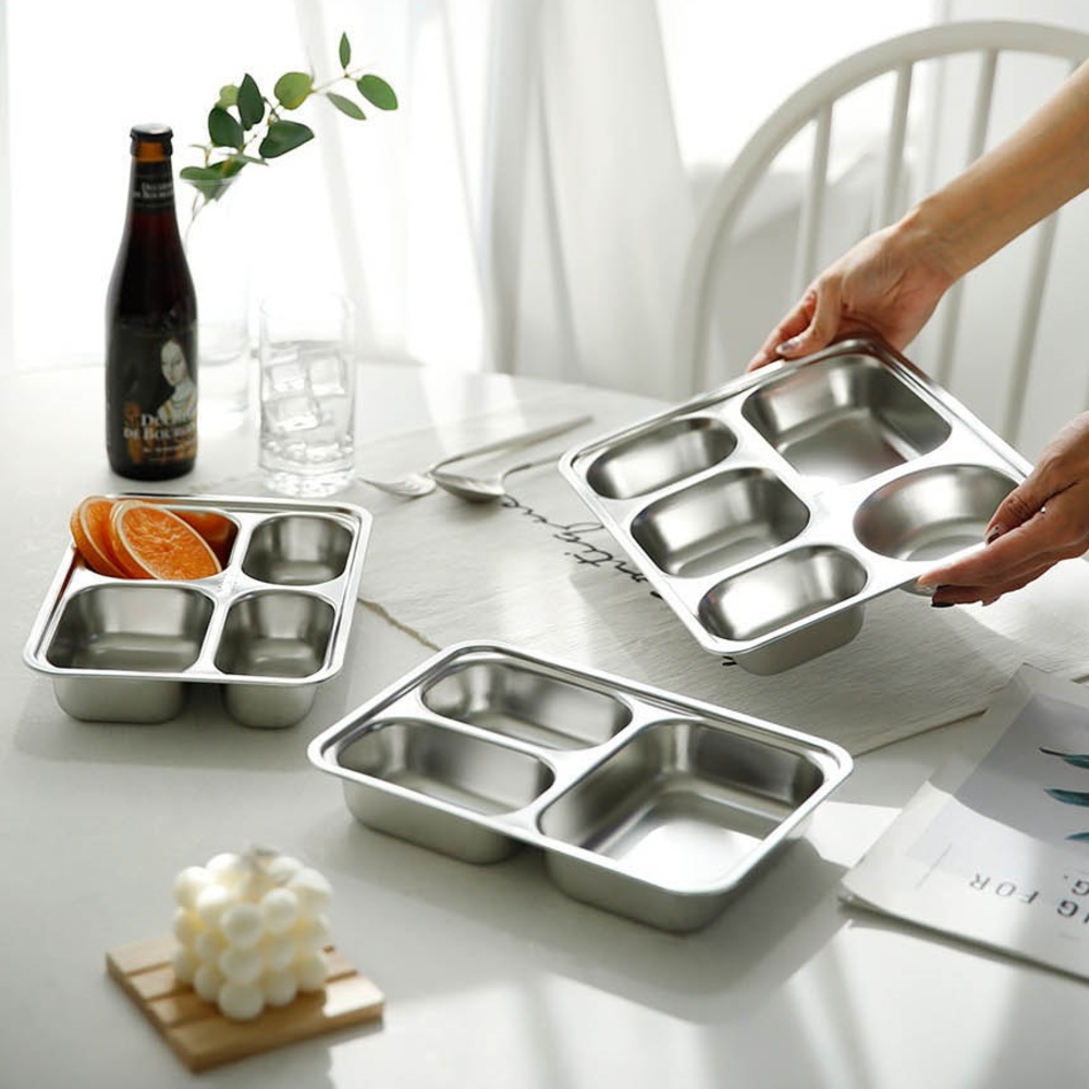 깊은 스텐 304 다이어트 식판 성인 어른 1인 가정용 어린이 급식 간식 식판