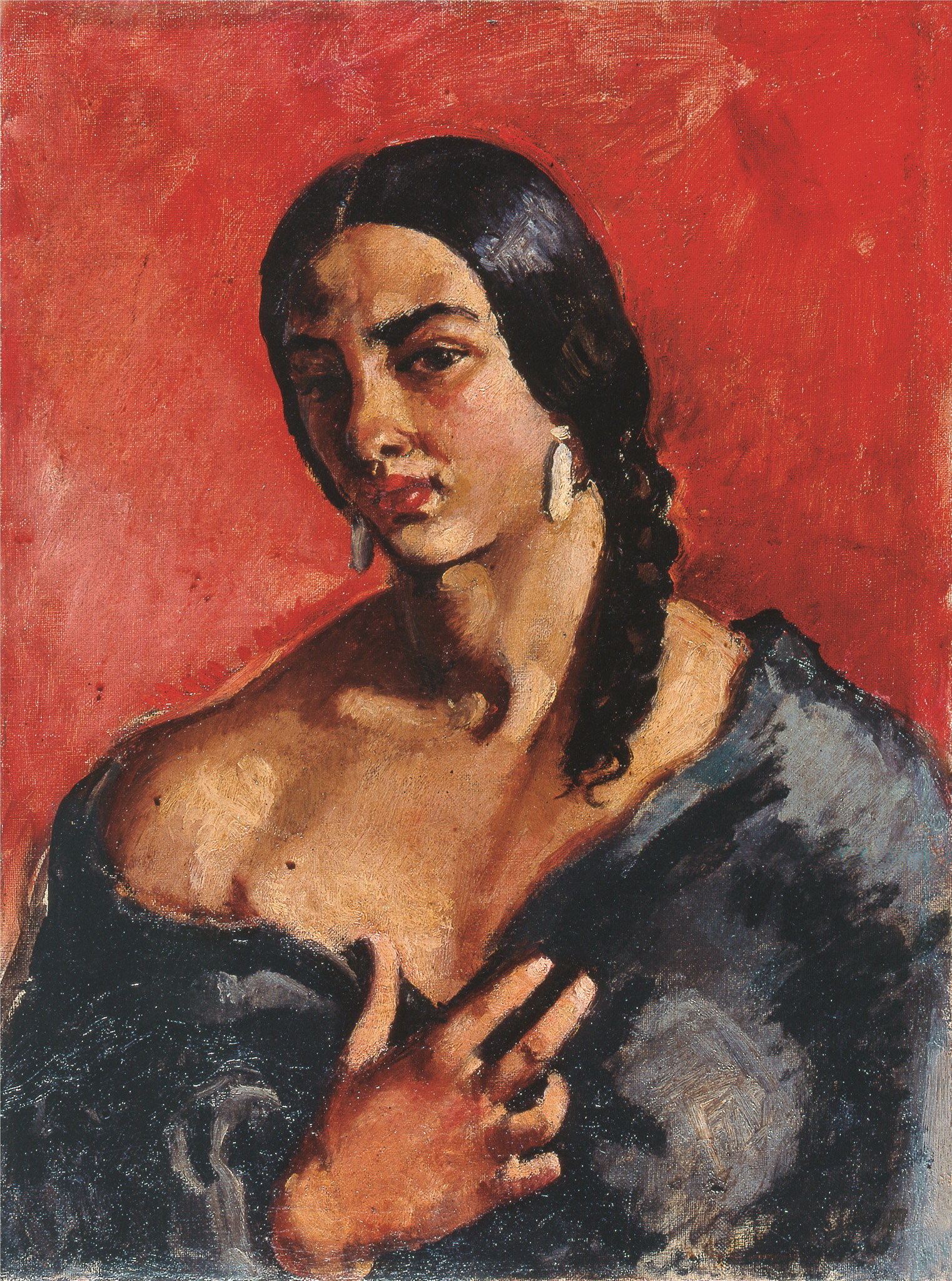 Self-Portrait with Red Background 아트포스터 감성선물 암리타 - 상품 이미지