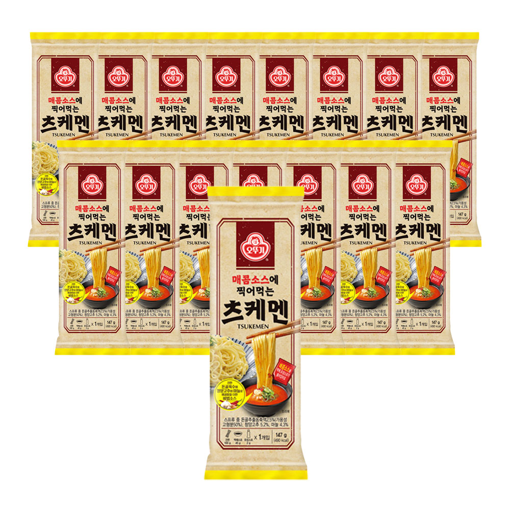 오뚜기 매콤소스에 찍어먹는 츠케멘 147g, 16개 - 상품 이미지