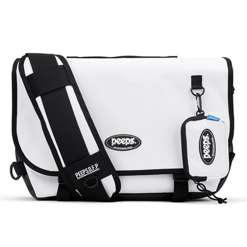 [핍스] PEEPS 어보브 메신저백(white) 학생 유스메신저백