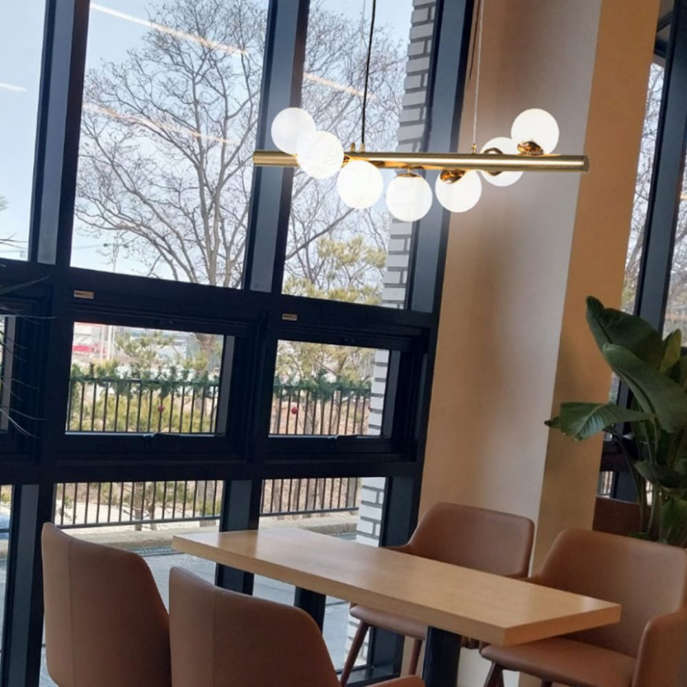 무료+당일발송/KC인증 6인용식탁등 LED 펜던트 조명 주방 식탁등 골드 - 상세 이미지 3