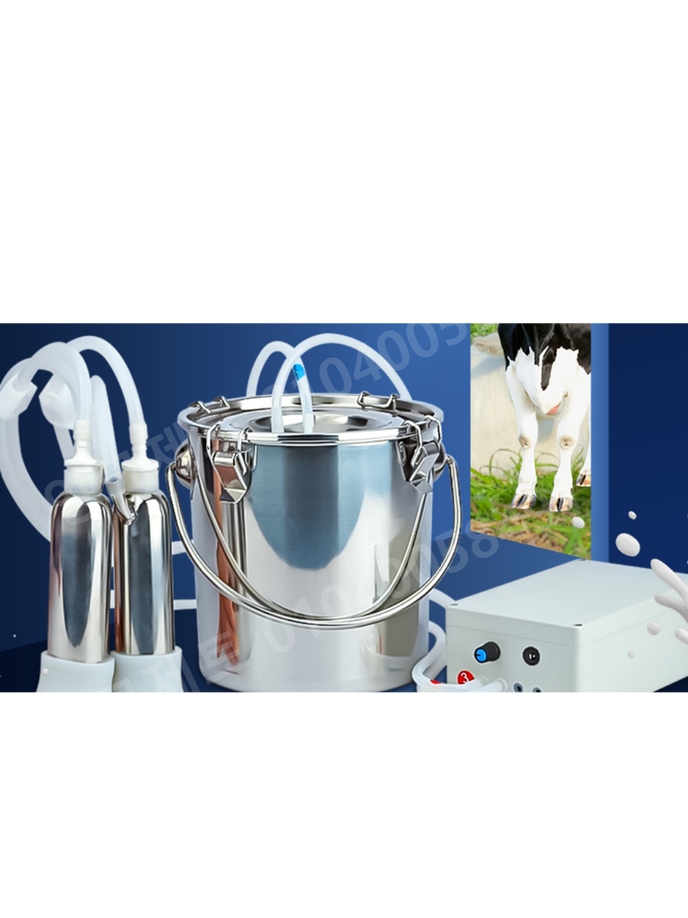 소 착유기 전동 스테인리스 진공 양 소 동물 축사 소형 - 상품 이미지