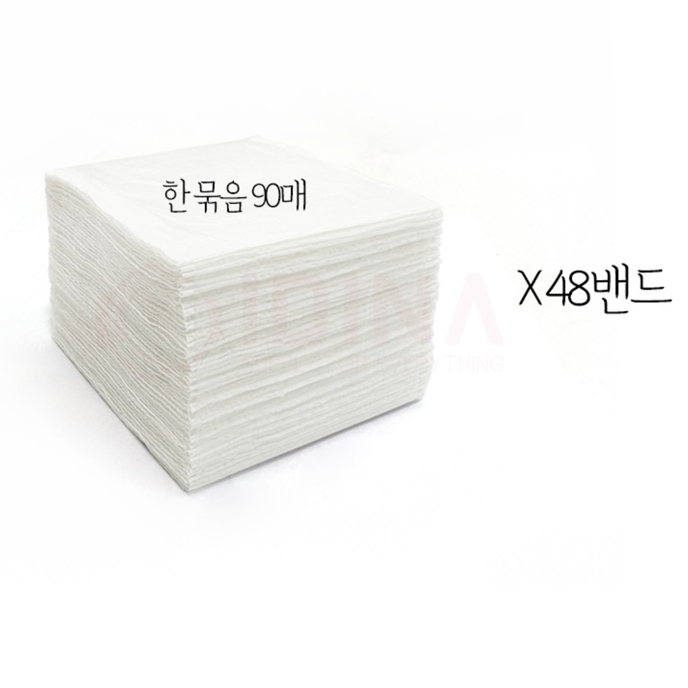 무형광 백색 테이블 냅킨 식당 업소용 뽑아쓰는 네프킨 48밴드 4320매 - 상세 이미지 3