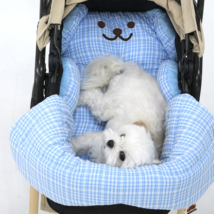 강아지 유모차 쿠션 겨울 개모차 방석 라이너세트 베어 유모차 가드 라이너 사계절