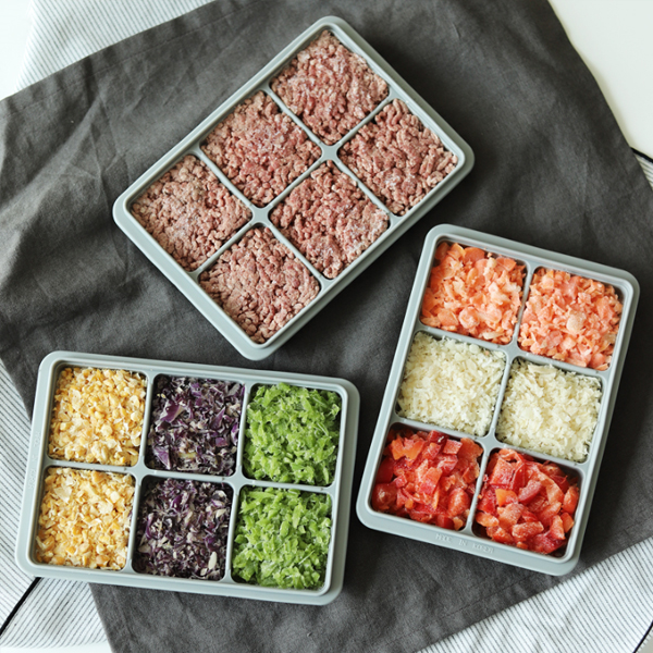 냄새배임 없이 깨끗한 국산 실리콘 얼음틀 양념 트레이 2P세트 (15구,24구,6구)