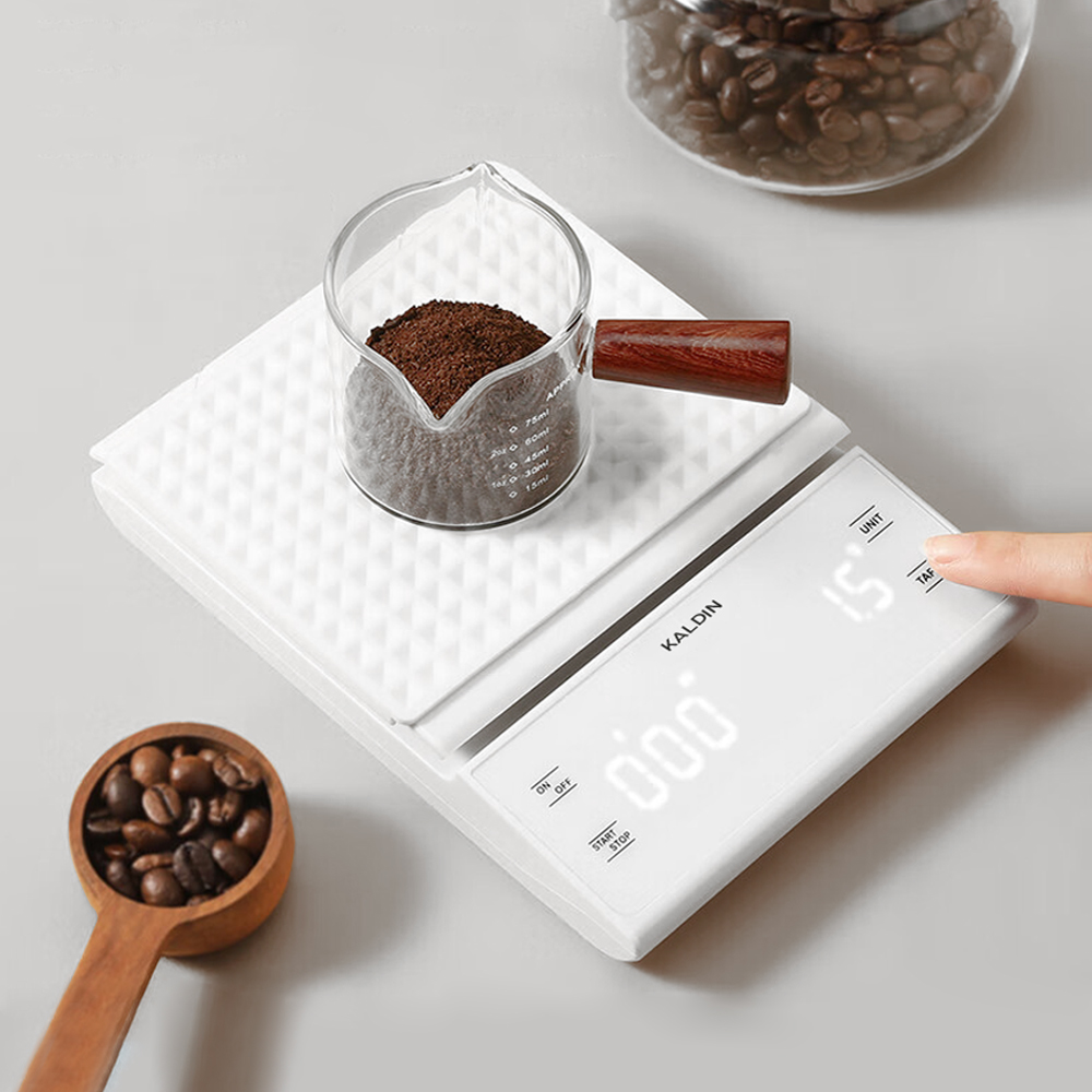 칼딘 커피 저울 타이머 프로 드립 스케일 핸드드립저울 1kg, 0.1g, 화이트 - 상세 이미지 2