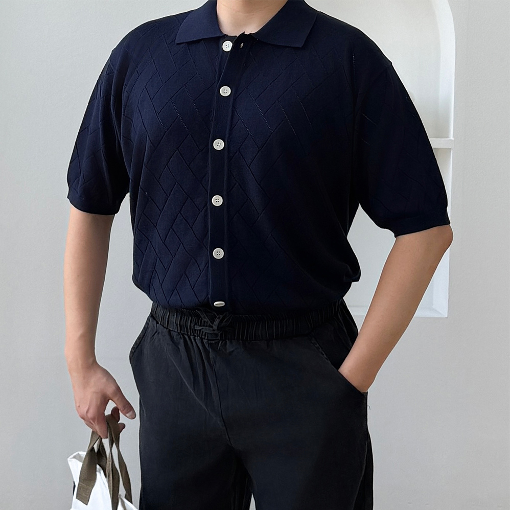 1+1 남성여름가디건 남자반팔가디건 - 상세 이미지 3
