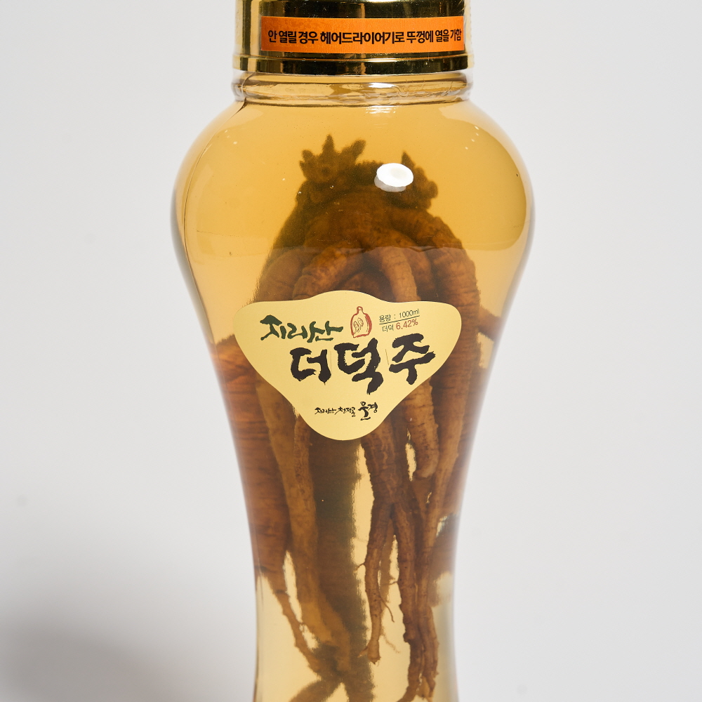 지리산 더덕주 운경 25도 1000ml 선물세트 더덕담금주 (쇼핑백,케이스포함) - 상세 이미지 2
