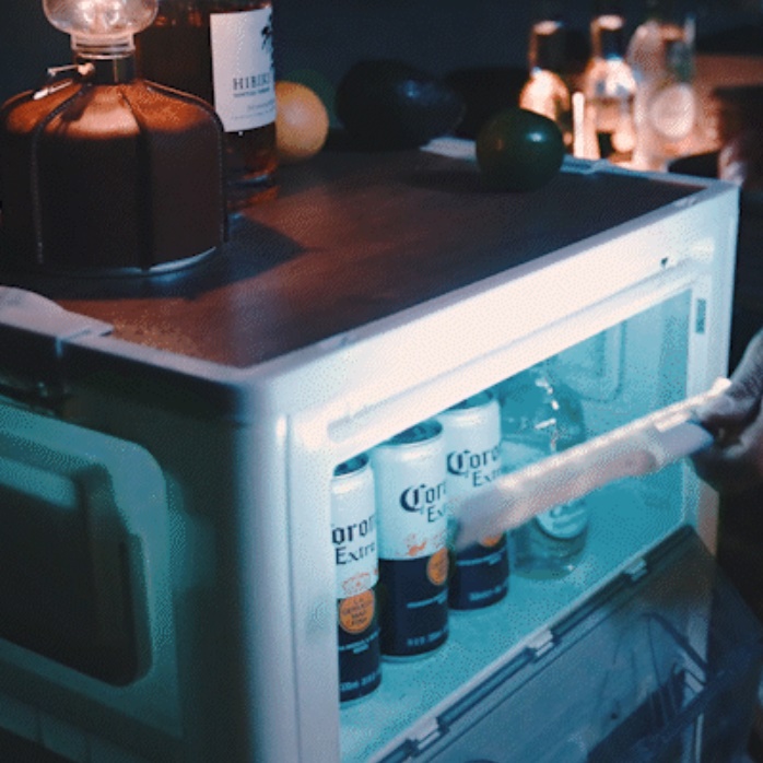 감성 캠핑 LED 조명 투명 캠핑 박스 차박 폴딩 박스