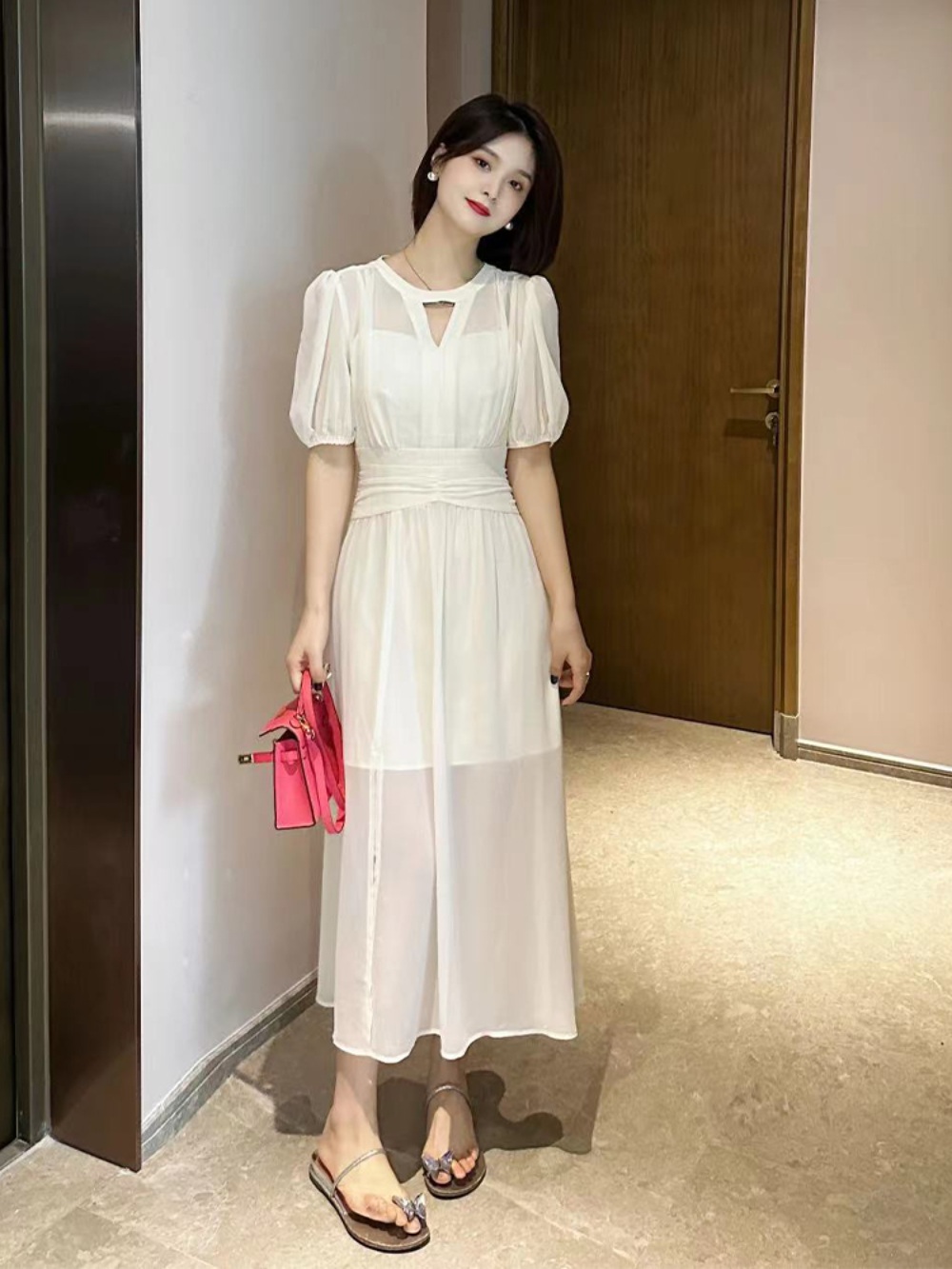 벌거벗은 세계사 155화 이혜성 반팔 원피스 시스루 여름 의상 옷 패션 - 상세 이미지 5