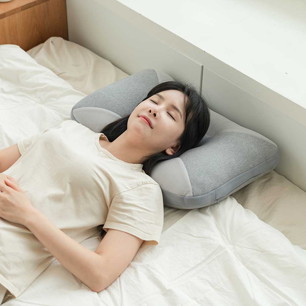 킹리치 베개 빨아쓰는 낮은 경추베개 목디스크 깊은잠 고급형 4060 그레이 이미지 4