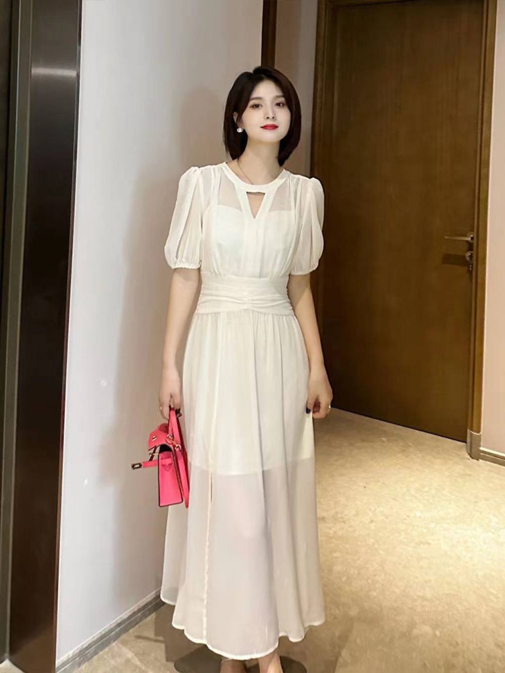 벌거벗은 세계사 155화 이혜성 반팔 원피스 시스루 여름 의상 옷 패션 - 상세 이미지 3
