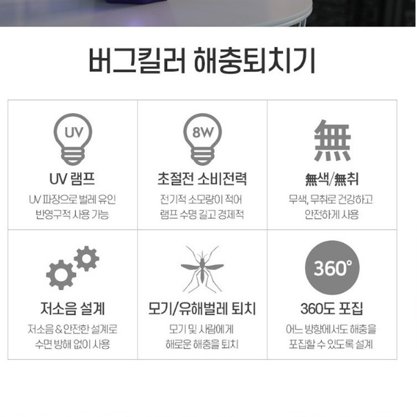 벌레 퇴치등 실내 포충등 가정용 포충기 전자 모기 퇴치기 - 상세 이미지 3