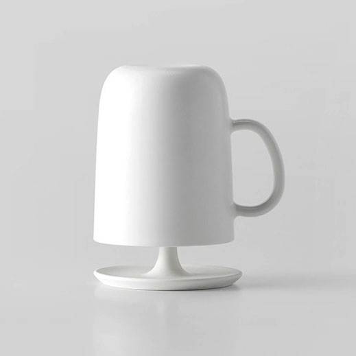 라미스홈 거꾸로 양치컵 스탠드 손잡이 화이트 일본 어린이집 욕실컵 거치대 걸이 세트 제품 이미지