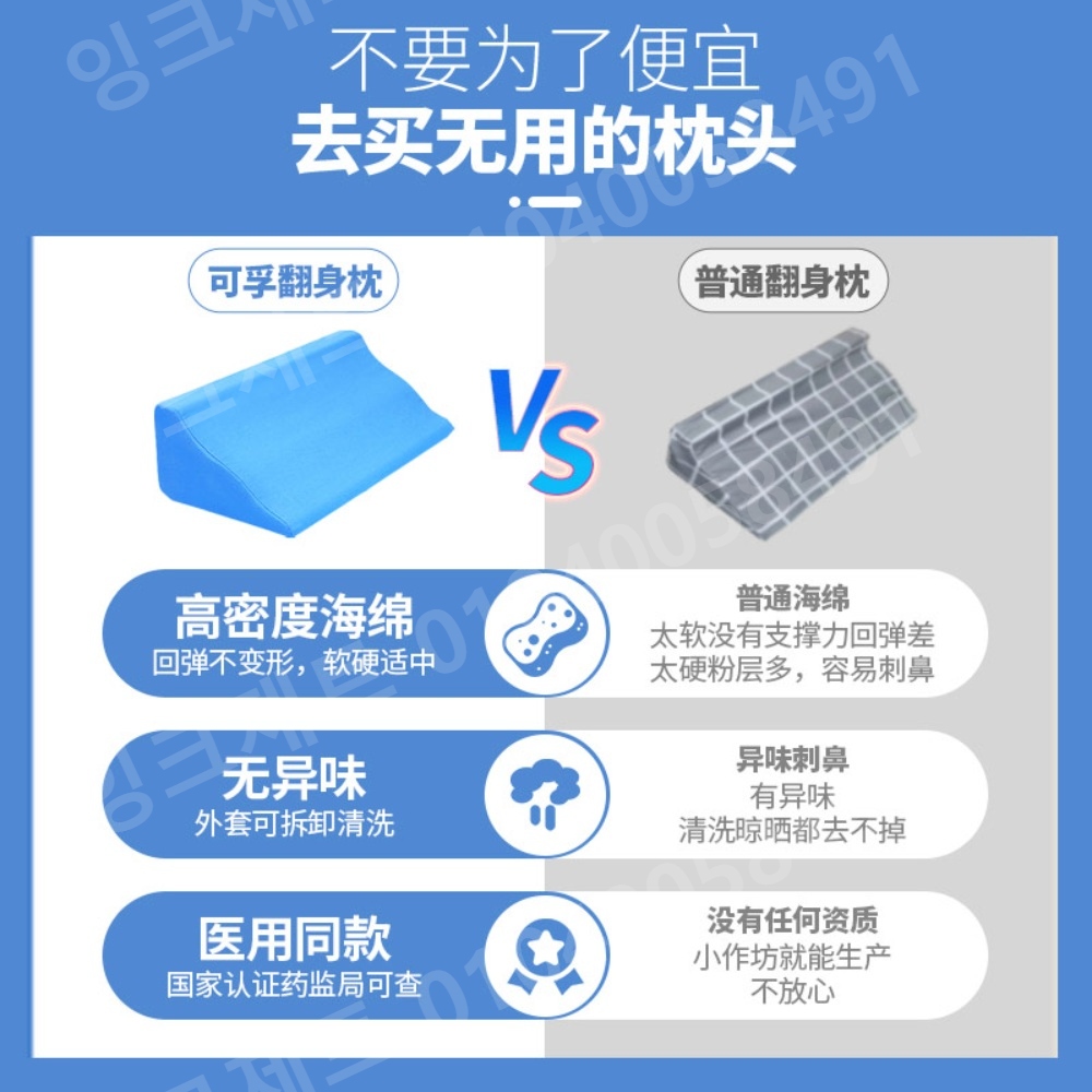 환자 쿠션 자세변환용구 삼각 베개 매트 간병 보조기 - 상세 이미지 2