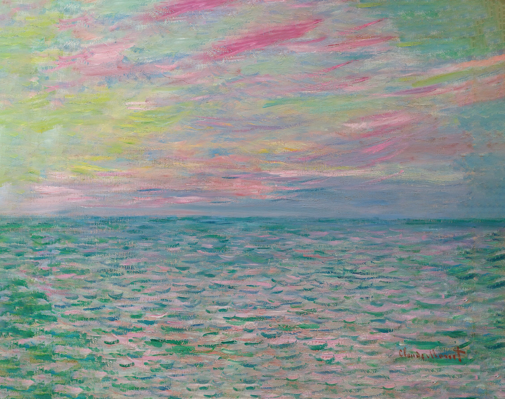 Coucher De Soleil À Pourville, Pleine Mer 아트포스터 감성선물 모네 - 상품 이미지
