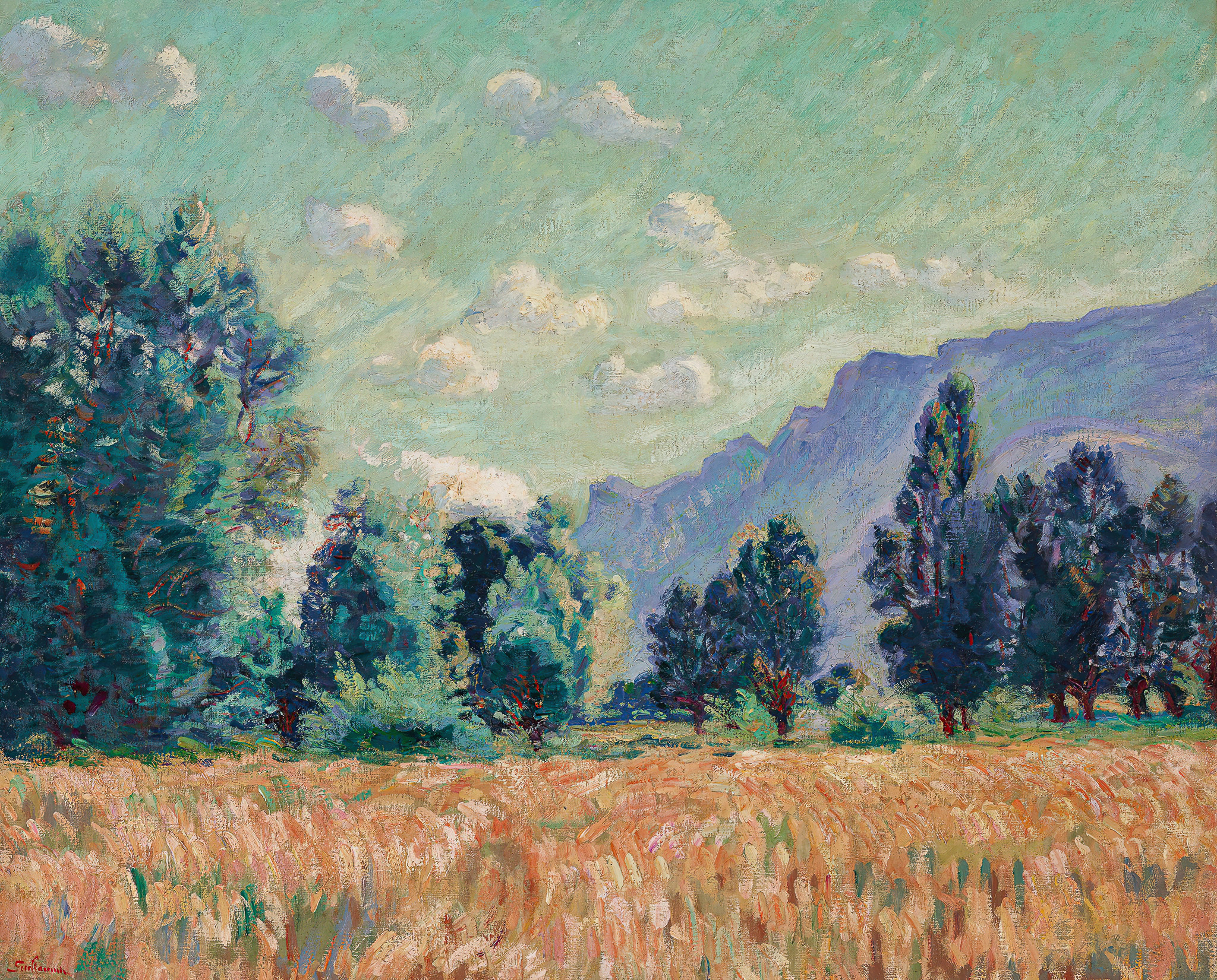 Pontcharra, Vallée de l’Isère, le Mont Granier dans le fond 아트포스터 감성선물 기요맹 - 메인 이미지