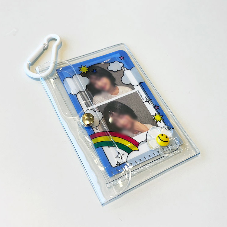 pvc 포카파우치 투명 카드지갑 홀더 케이스 가챠파우치 포토카드 키링 - 상세 이미지 5