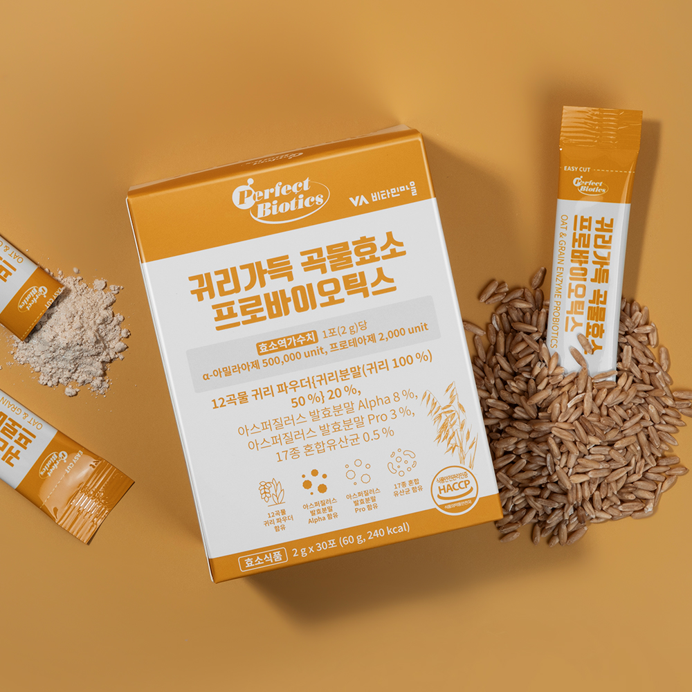 비타민마을 퍼펙트바이오틱스 귀리가득 곡물효소 프로바이오틱스 30포, 1개 - 상세 이미지 5