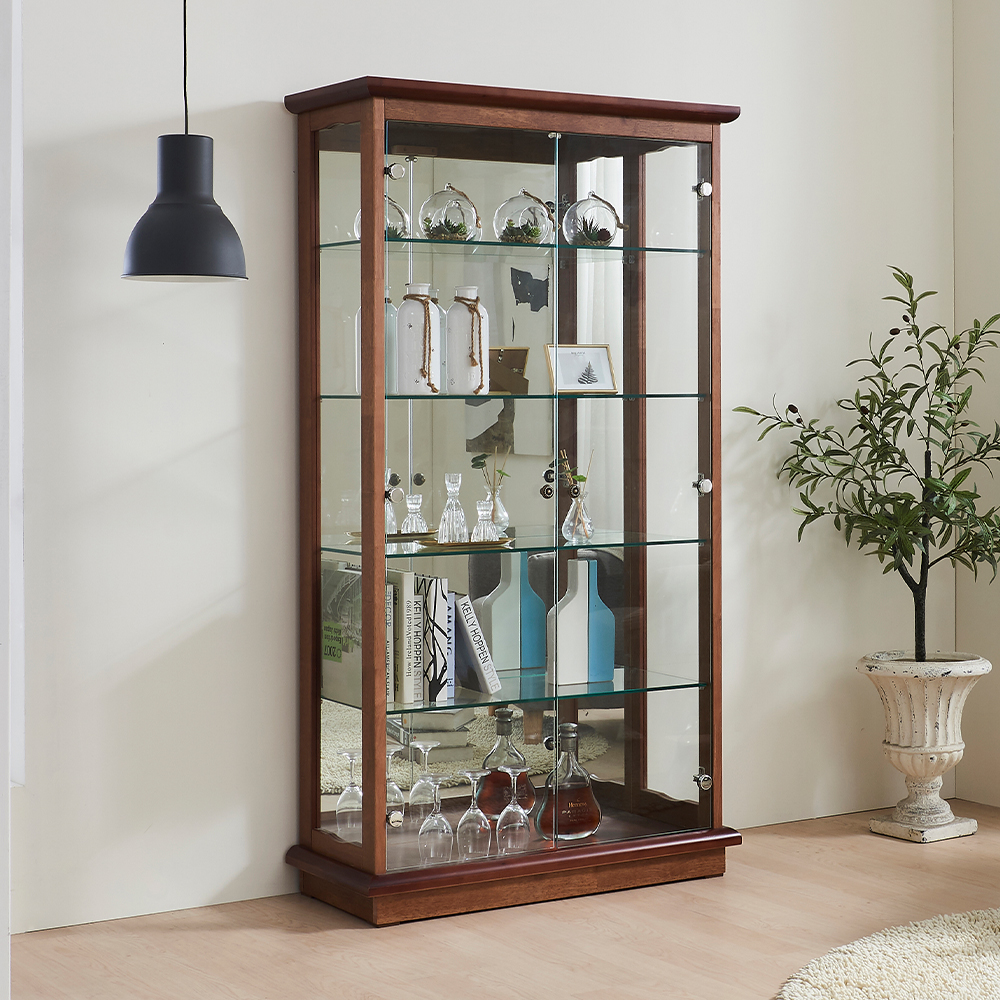 브휘트 장식장 피규어 위스키 와인 양주 술 원목 진열장 유리 엔틱