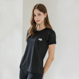 블랙몬스터핏 여성 요가복 헬스복 트레이닝 쿨 티셔츠 착용 후기 | 사이즈/핏 총정리 - 상품 이미지 1
