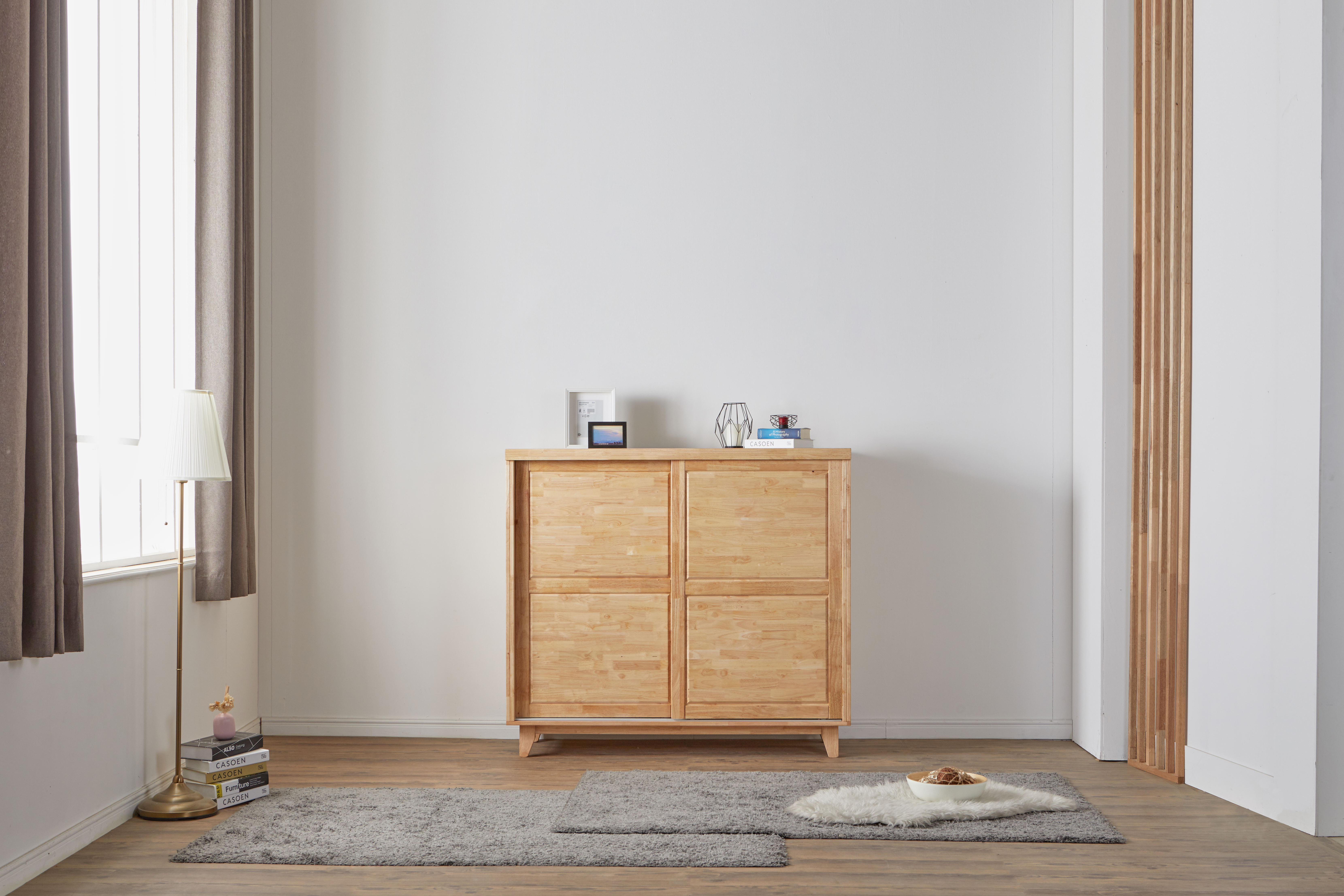 브휘트 원목옷장 슬라이드옷장 슬라이딩장롱 입본장 1500x550x1366mm, 네추럴 - 상세 이미지 4