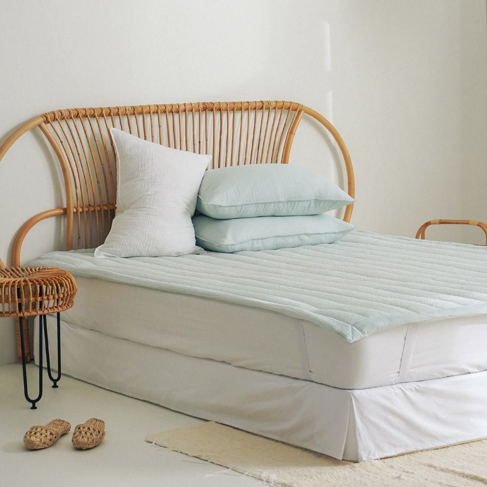 누비지오 홀리데이 시어서커 고정밴드 여름침대패드 SS