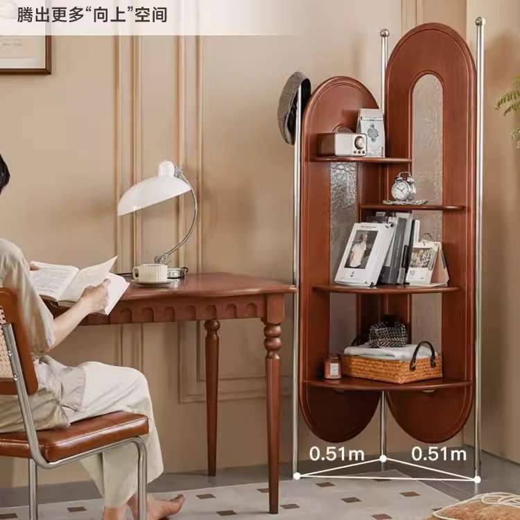 북유럽 우드 코너책장 디자인 책장 틈새 서재 거실 인테리어책장 - 상세 이미지 2