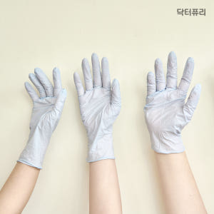 닥터퓨리 뽑아쓰는 오트밀 니트릴장갑 100매 식품용 3.2g 다운블루 귀... 실사용 후기 | 효과 있을까? - 상품 이미지 4