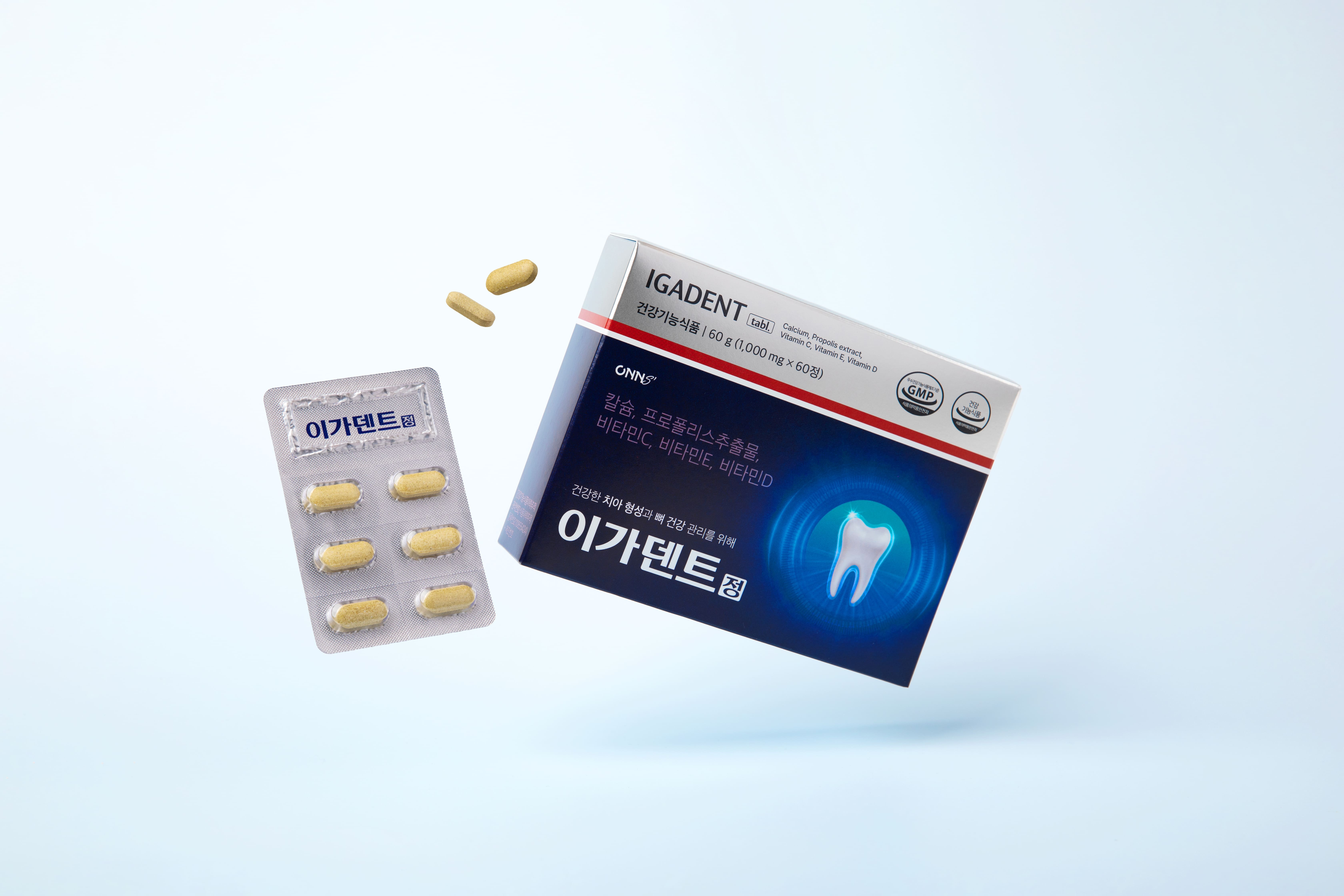 이가덴트 정 치아 뼈 건강 플라보노이드 칼슘 (+테라브레스 잇몸 샤쉐) 60정, 1개 이미지 2