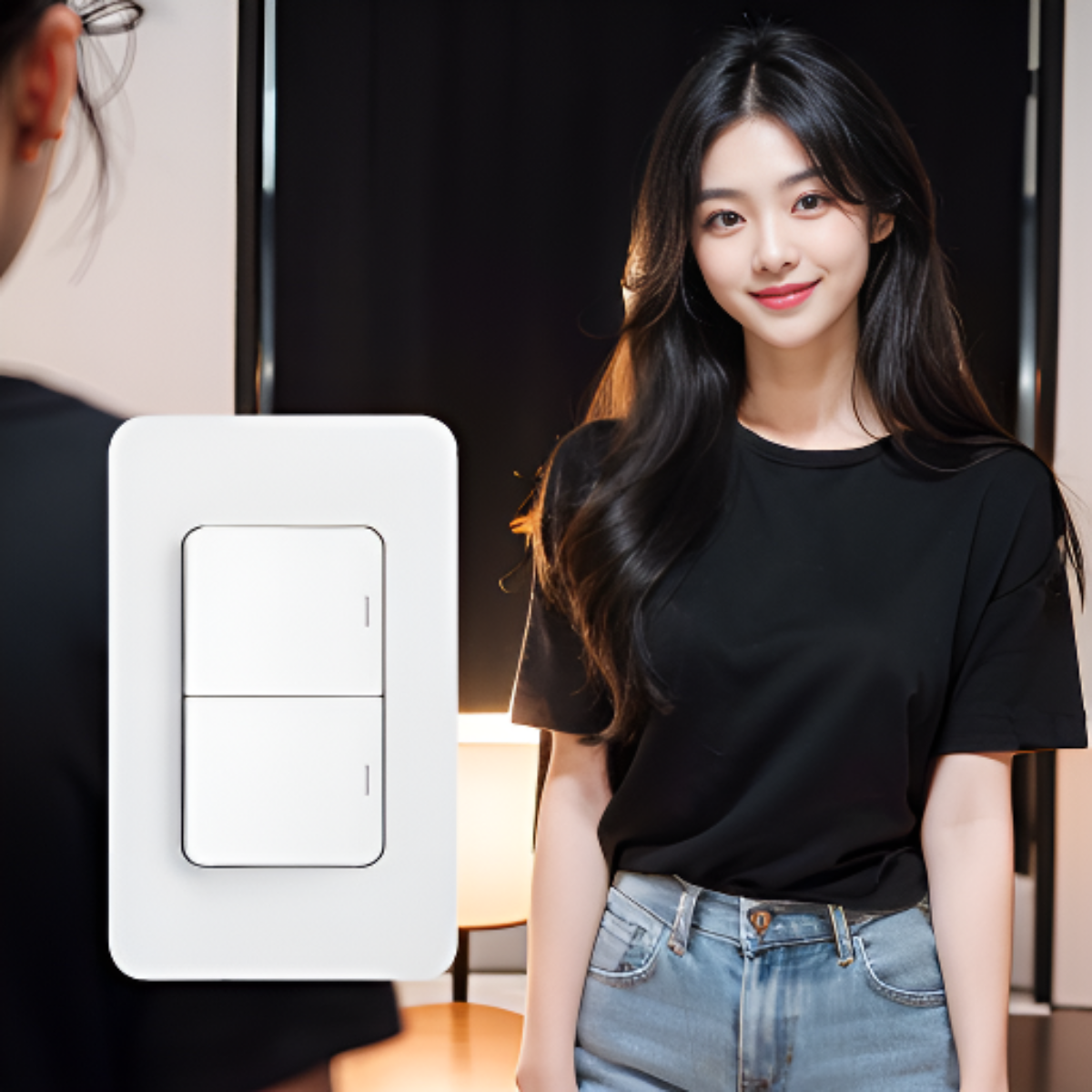 제일 디아트 2구 스위치 단로 전등 스위치 커버 화이트