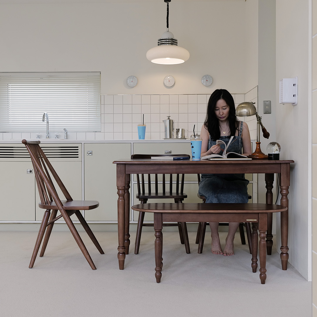 자야캠핑 코콜라 월넛 원목 직사각형 2인 4인 식탁 테이블 1200