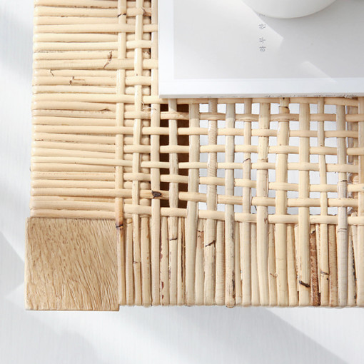 라탄 원목 거실 탁자 2인 좌식 커피 테이블 낮은 좌탁