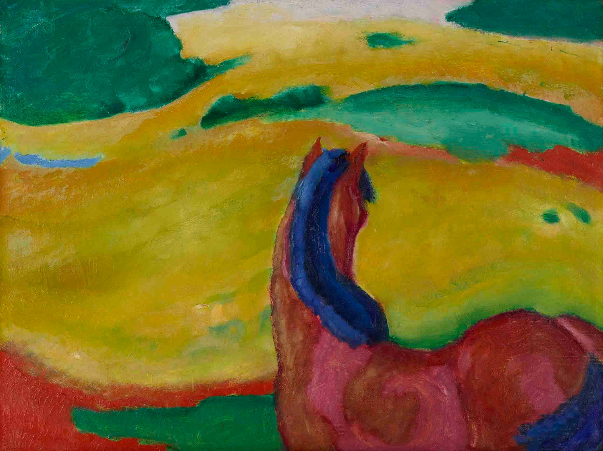 Horse in a Landscape 아트포스터 감성선물 마르크 - 상품 이미지