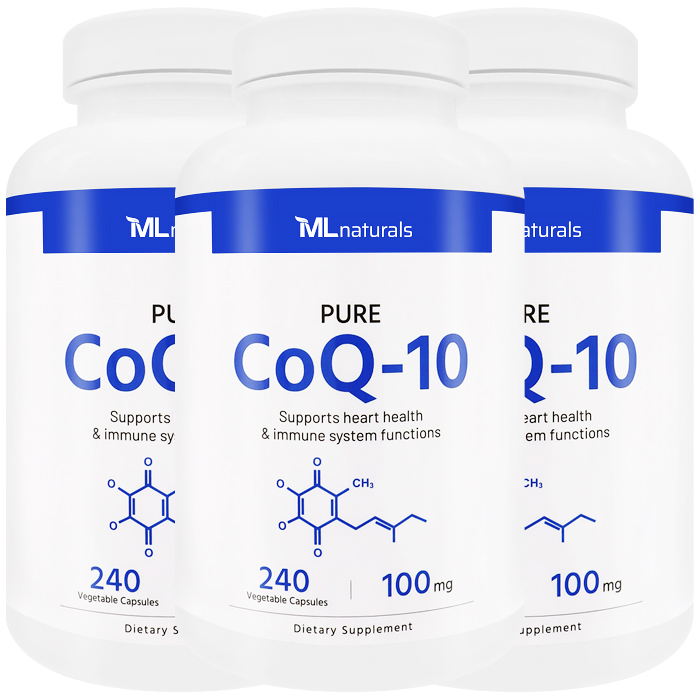 마이라이프내추럴스 퓨어 코큐텐 100mg 알약 240캡슐, 3개 - 메인 이미지