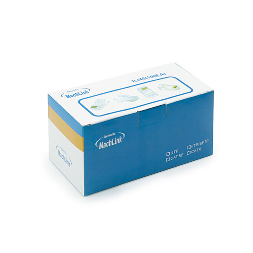 RJ45 커넥터 UTP 잭 8P8C 투명 랜커넥터 랜잭 플러그 마하링크 1BOX(100개입) 이미지 6