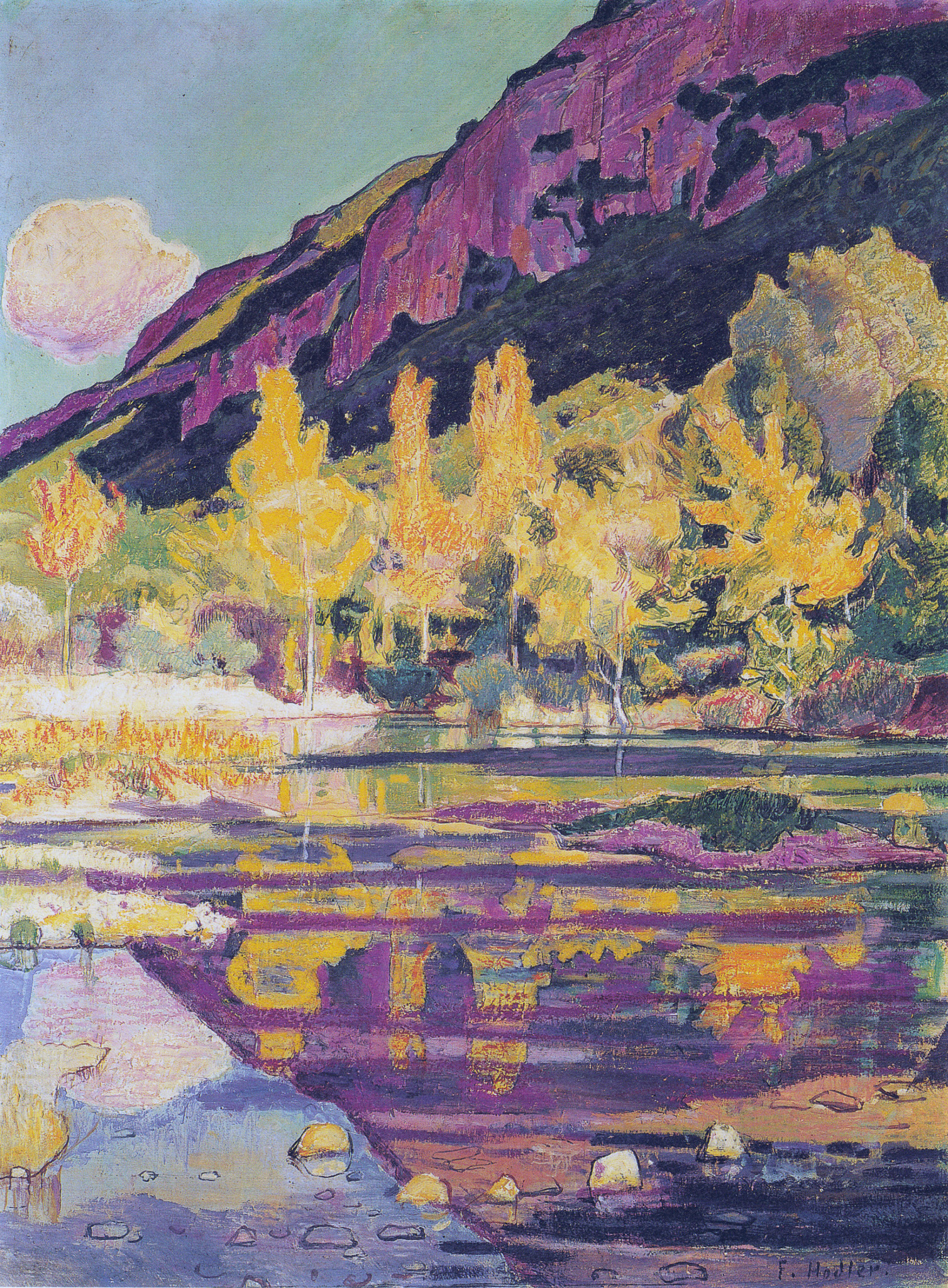 페르디난트 호들러 - Lake Thun, Symmetric reflection - 캔버스액자 감성선물 - 상세 이미지 2