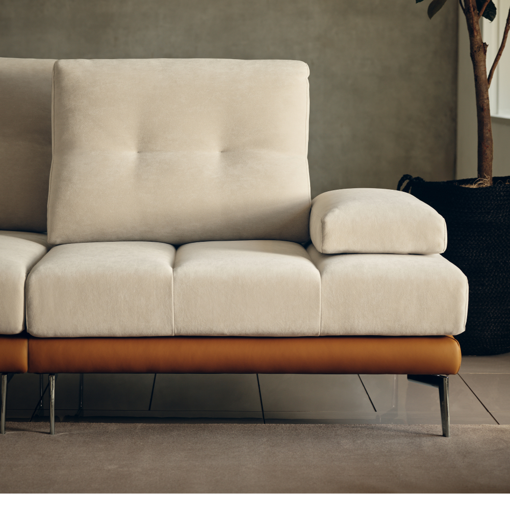 [에싸] 슈미르 3.5인 스윙기능 카시미라 패브릭 소파(크라비츠 옵션)