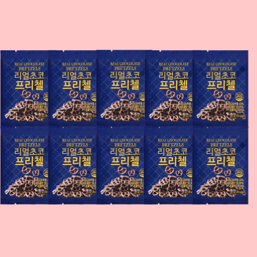 대상 리얼초코 프리첼25g 10개 한입과자 미니프레첼 사무실간식