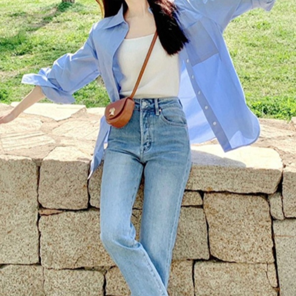 아빠하고 나하고 26회 서효림 셔츠 블라우스 긴소매 데일리 의상 옷 패션 - 메인 이미지