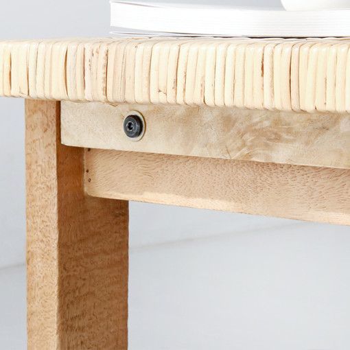 라탄 원목 거실 탁자 2인 좌식 커피 테이블 낮은 좌탁