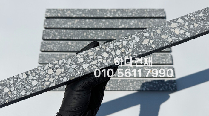 라일락 모노타일 슬림 500x40x18T 블랙 / 하다건재 와이드벽돌타일