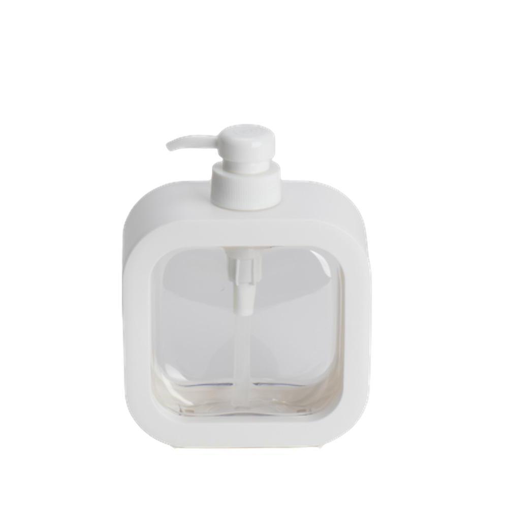 호텔식 사각용기 펌프용기 분리세척 잠금 300ml, 화이트