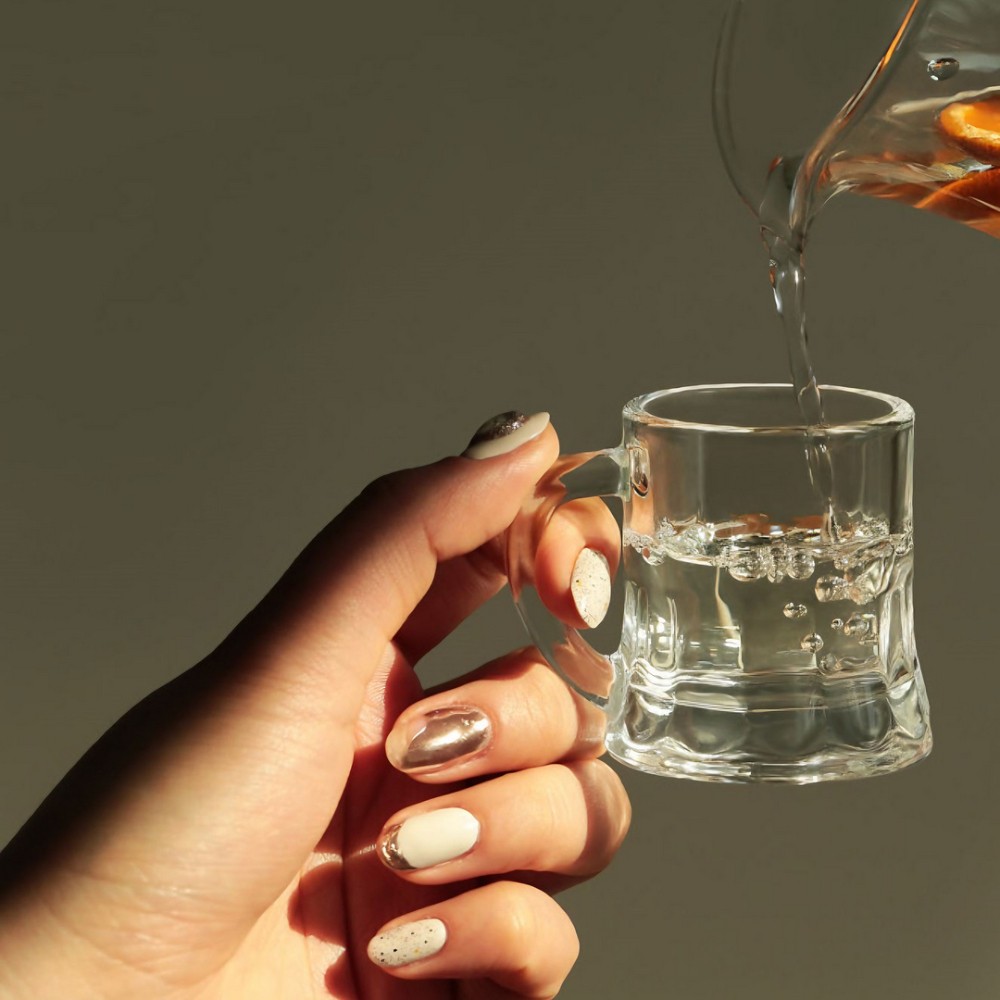 귀여운 미니 맥주잔 손잡이 특이한 유리 소주잔 집들이선물 커플 반잔 술잔 백세주 고량주