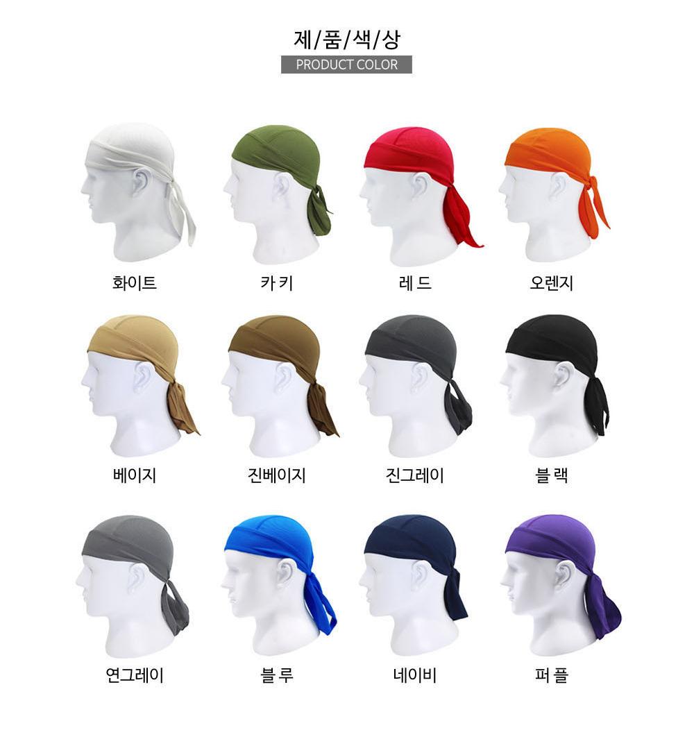 땀두건 머리 땀 두건 물놀이 헤어밴드 땀 흡수 두건 - 상세 이미지 3