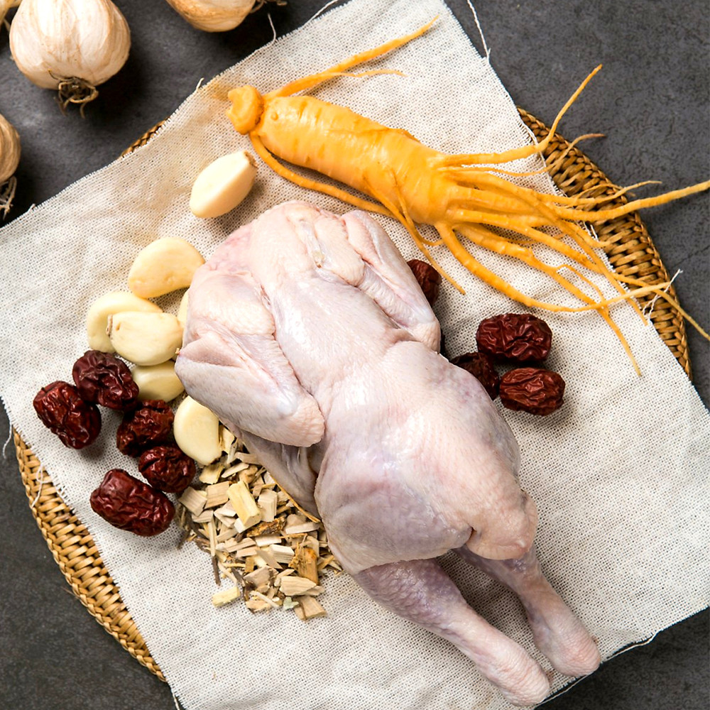 [보양맛집]해와바다 찹쌀 한방 삼계탕 1.3kg 2인분 /백숙 인삼삼계탕 10가지 한방재료 초복 중복 말복
